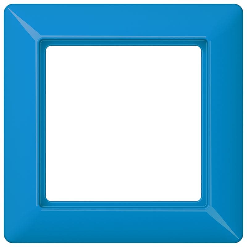 Jung - Cadre de finition 1 poste / AS500 Bleu