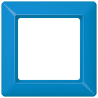 Jung - Cadre de finition 1 poste / AS500 Bleu