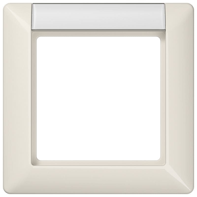 Jung - Cadre de finition 1 poste avec PE / Série AS 500 Ivoire