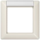 Jung - Cadre de finition 1 poste avec PE / Série AS 500 Ivoire