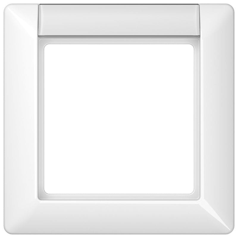 Jung - Cadre de finition 1 poste avec PE / Série AS 500 Blanc