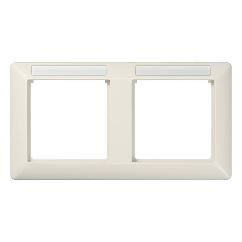 Jung - Cadre de finition 2 postes avec PE / Série AS 500 BF Ivoire