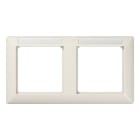 Jung - Cadre de finition 2 postes avec PE / Série AS 500 BF Ivoire