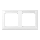 Jung - Cadre de finition 2 postes avec PE / Série AS 500 BF Blanc