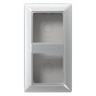 Jung - Boîtier saillie 2 postes / Série AS 500 Aluminium