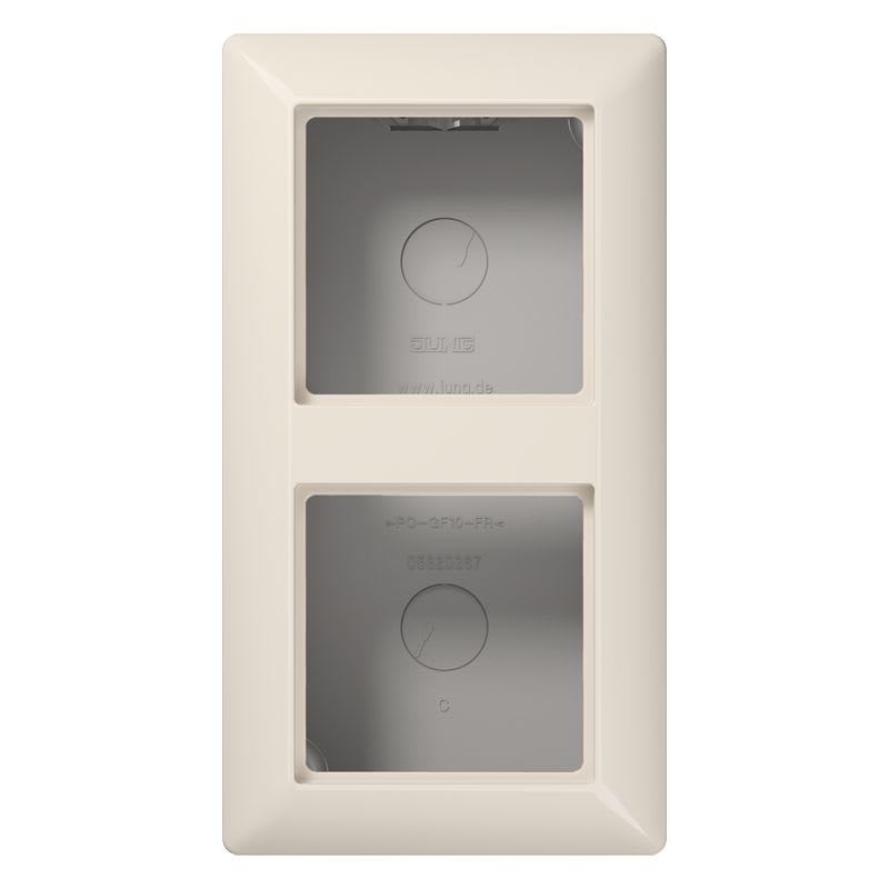 Jung - Boîtier saillie 2 postes / Série AS 500 Ivoire