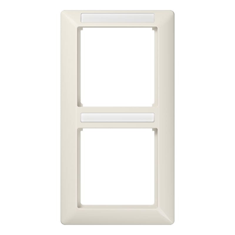 Jung - Cadre de finition 2 postes avec PE / Série AS 500 BF Ivoire