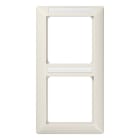 Jung - Cadre de finition 2 postes avec PE / Série AS 500 BF Ivoire