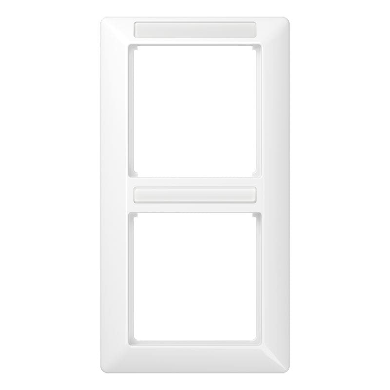 Jung - Cadre de finition 2 postes avec PE / Série AS 500 BF Blanc