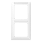 Jung - Cadre de finition 2 postes avec PE / Série AS 500 BF Blanc