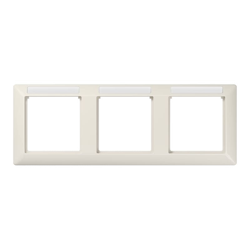 Jung - Cadre de finition 3 postes avec PE / Série AS 500 BF Ivoire