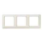 Jung - Cadre de finition 3 postes avec PE / Série AS 500 BF Ivoire