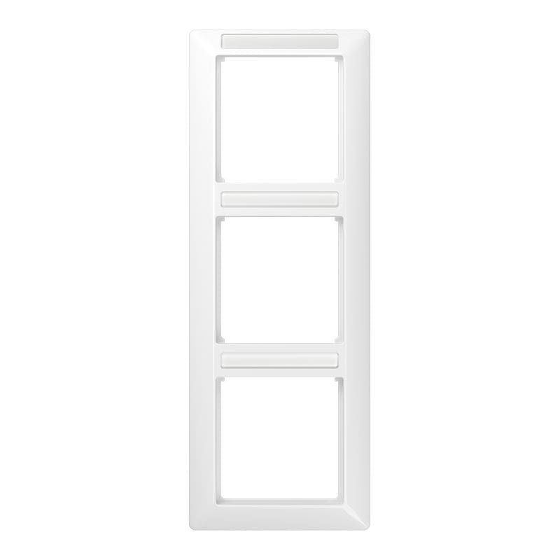 Jung - Cadre de finition 3 postes avec PE / Série AS 500 BF Blanc