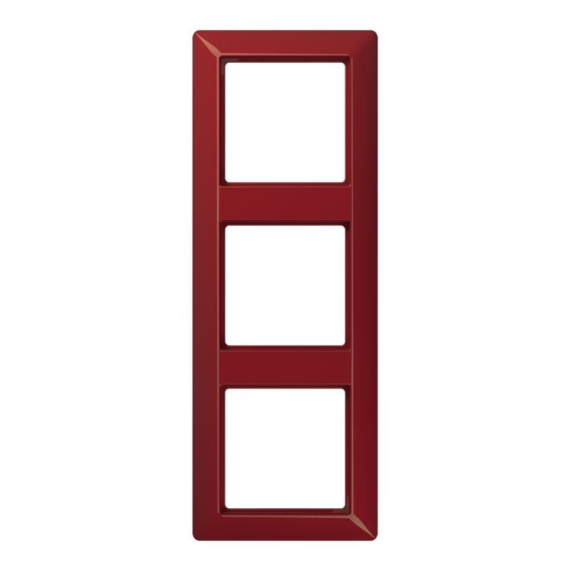 Jung - Cadre de finition 3 postes / Série AS 500 BF Rouge