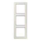 Jung - Cadre de finition 3 postes avec PE vertical / Série AS 500 Ivoire