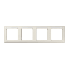 Jung - Cadre de finition 4 postes avec PE / Série AS 500 BF Ivoire