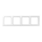 Jung - Cadre de finition 4 postes avec PE / Série AS 500 BF Blanc