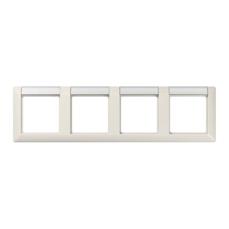 Jung - Cadre de finition 4 postes / Série AS 500 Ivoire