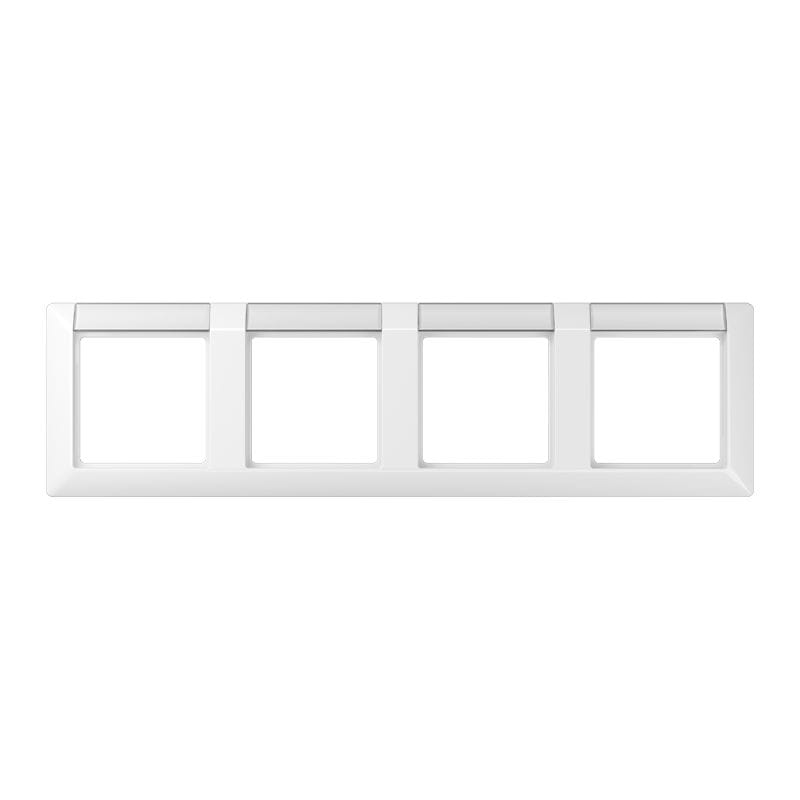 Jung - Cadre de finition 4 postes / Série AS 500 Blanc