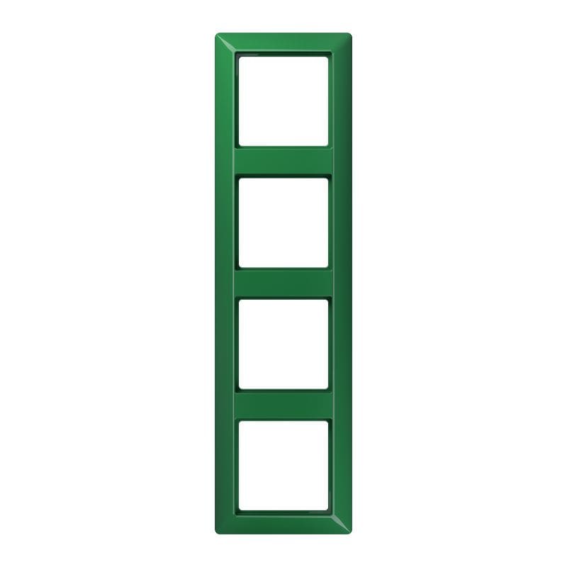 Jung - Cadre de finition 4 postes / Série AS 500 BF Vert
