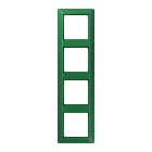 Jung - Cadre de finition 4 postes / Série AS 500 BF Vert