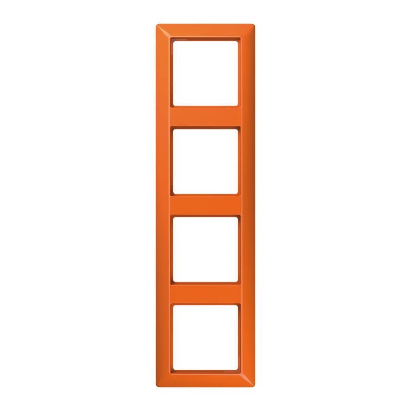 Jung - Cadre de finition 4 postes / Série AS 500 BF Orange