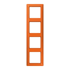 Jung - Cadre de finition 4 postes / Série AS 500 BF Orange
