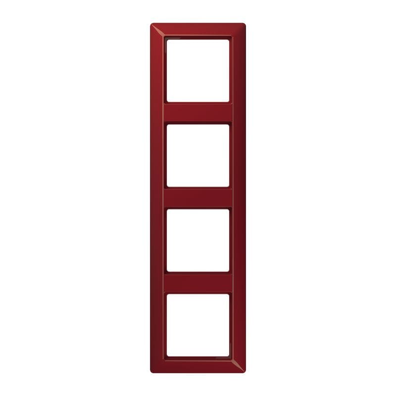 Jung - Cadre de finition 4 postes / Série AS 500 BF Rouge