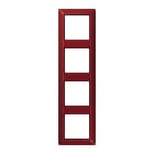 Jung - Cadre de finition 4 postes / Série AS 500 BF Rouge