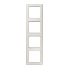 Jung - Cadre de finition 4 postes avec PE / Série AS 500 Ivoire