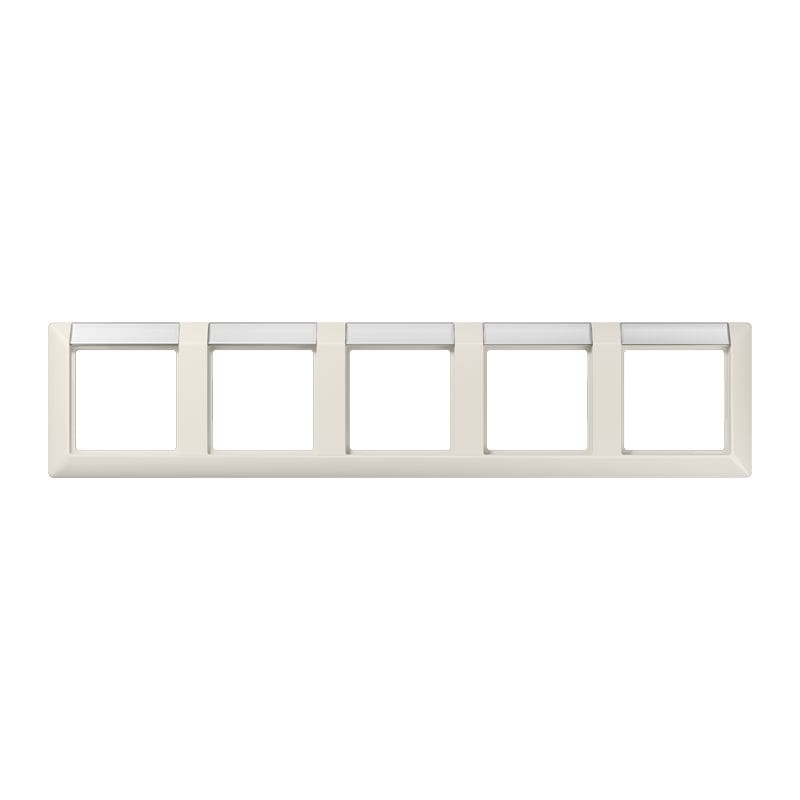 Jung - Cadre de finition 5 postes avec PE / Série AS 500 Ivoire
