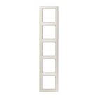 Jung - Cadre de finition 5 postes avec PE / Série AS 500 BF Ivoire