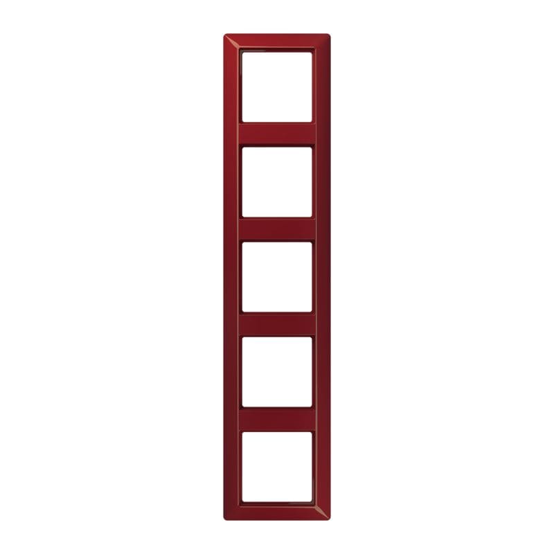 Jung - Cadre de finition 5 postes / Série AS 500 BF Rouge