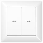 Jung - Enjoliveur double touche IN+BP VR-store / Série AS 500 Blanc