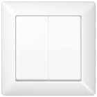 Jung - Enjoliveur double touche / Série AS 500 Blanc