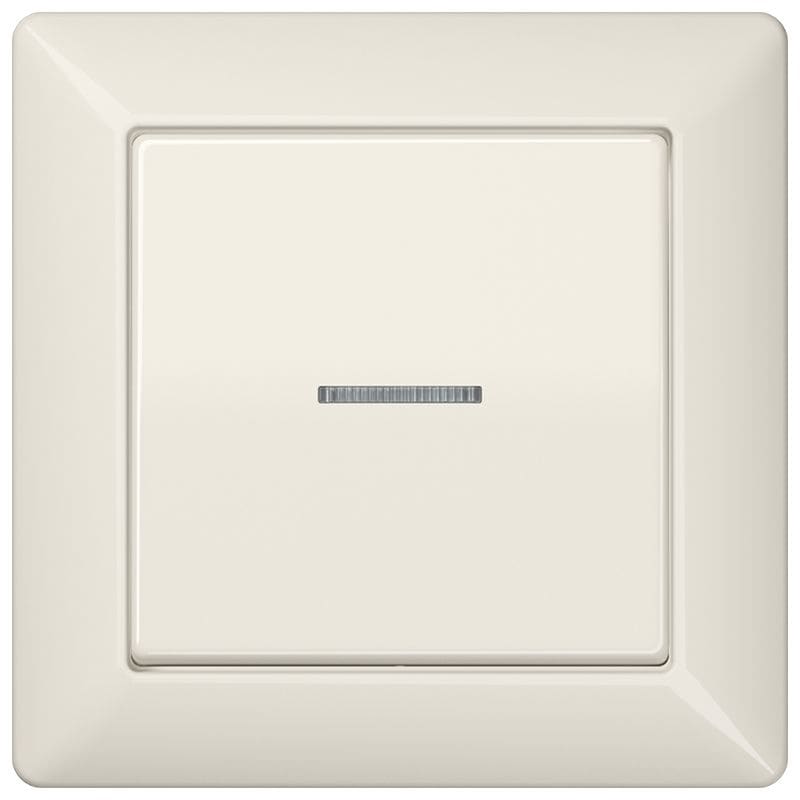 Jung - Enjo simple touche à voyant / Série AS 500 Ivoire