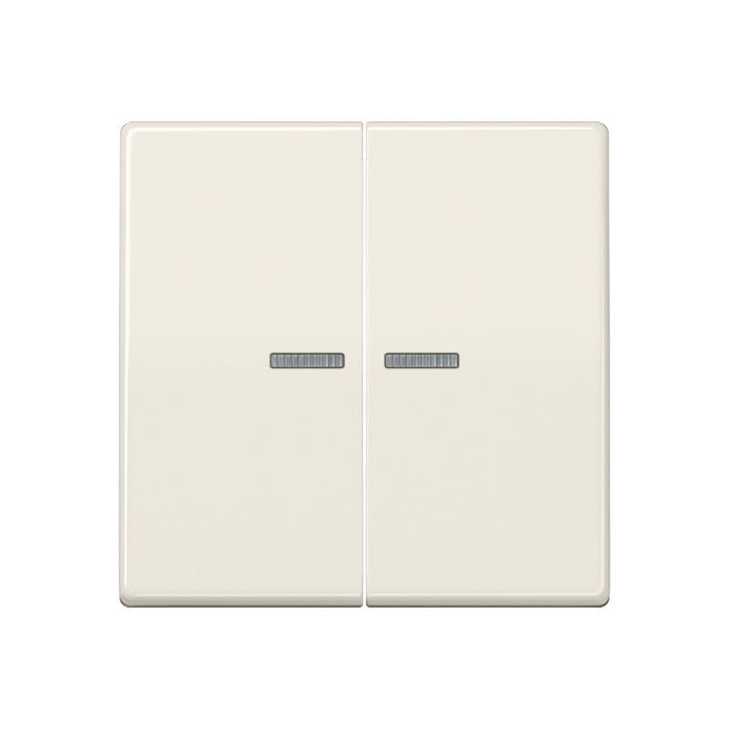 Jung - Enjoliveur double touche à voyant / Série AS 500 BF Ivoire