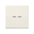 Jung - Enjoliveur double touche à voyant / Série AS 500 BF Ivoire