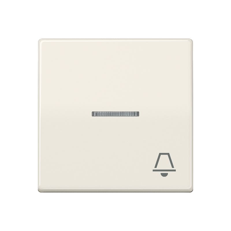 Jung - Enjo avec symb "sonnerie" à voyant / Série AS 500 Ivoire