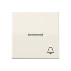 Jung - Enjo avec symb "sonnerie" à voyant / Série AS 500 Ivoire