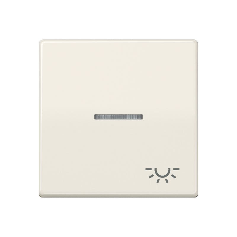 Jung - Enjo avec symb "lumière" à voyant / Série AS 500 Ivoire