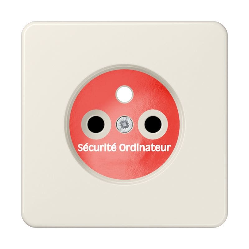 Jung - Enjo prise de courant 2P+T "circuit info" / CD 500 Ivoire pour méc  152...x