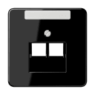 Jung - Enjoliveur pour prise IAE/UAE avec PE / CD 500 Noir