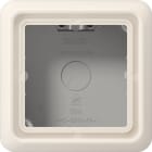 Jung - Boîtier saillie avec cadre 1 poste / CD 500 Ivoire