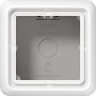 Jung - Boîtier saillie avec cadre 1 poste / CD 500 Blanc