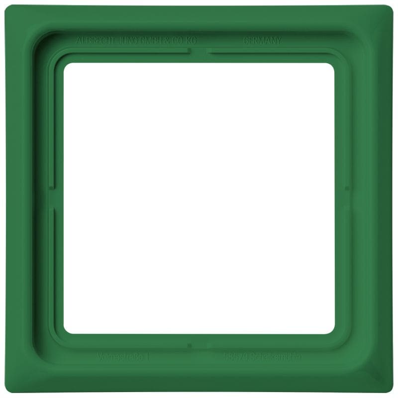 Jung - Cadre de fintion 1 poste goulotte / Série CD 500 Vert