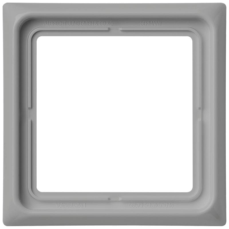 Jung - Cadre de fintion 1 poste goulotte / Série CD 500 Gris