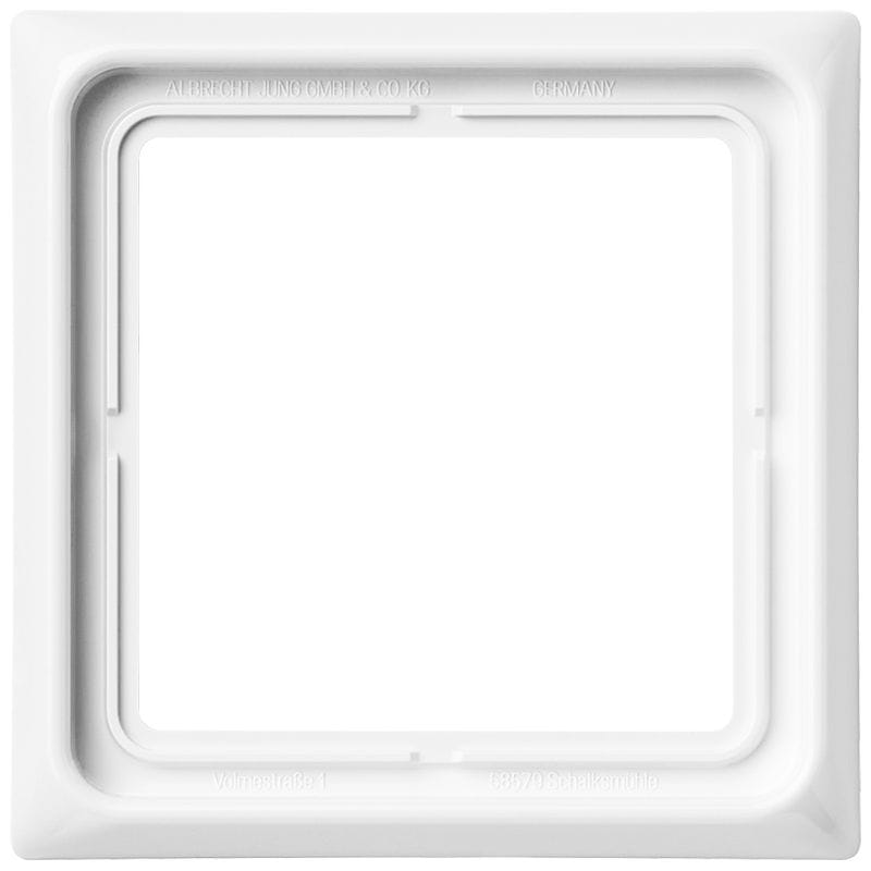 Jung - Cadre de fintion 1 poste goulotte / Série CD 500 Blanc