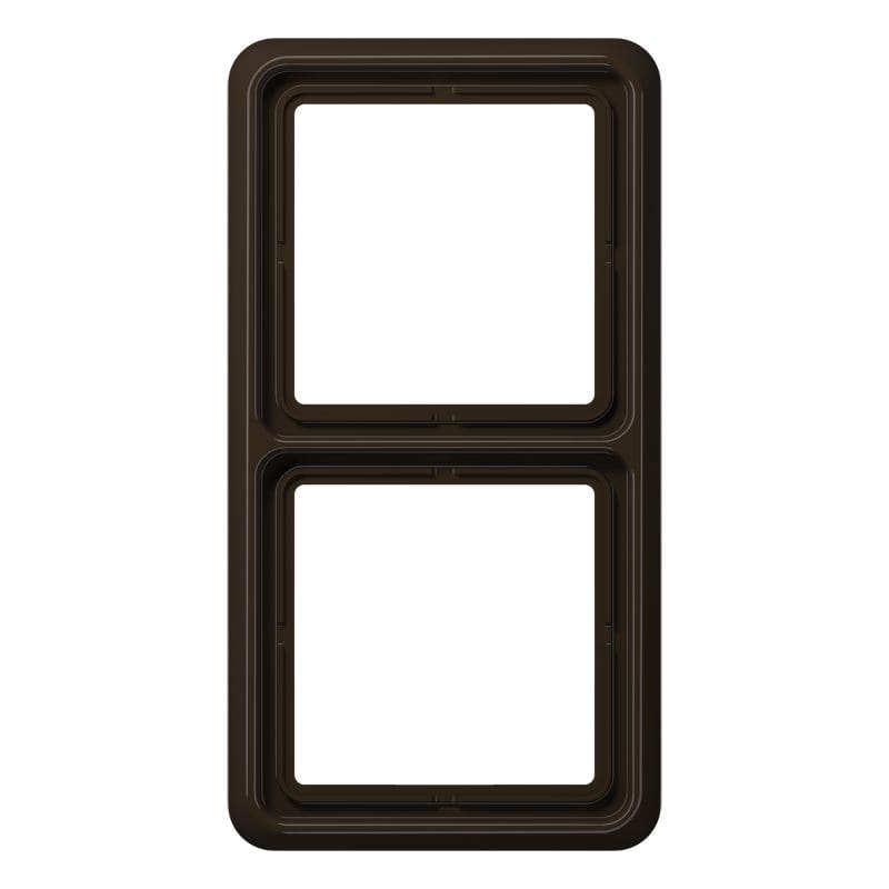 Jung - Cadre de fintion 2 postes / Série CD 500 Brun