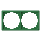 Jung - Cadre de fintion 2 postes goulotte / Série CD 500 Vert